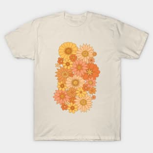 70s Retro Daisy Floral T-Shirt